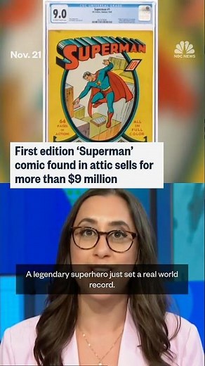First edition ‘Superman’ comic found in attic sells for more than $9 million