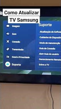 Como atualizar TV Samsung guia passo a passo