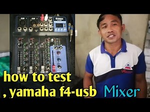 how to set up yamaha mixer f4 -usb?