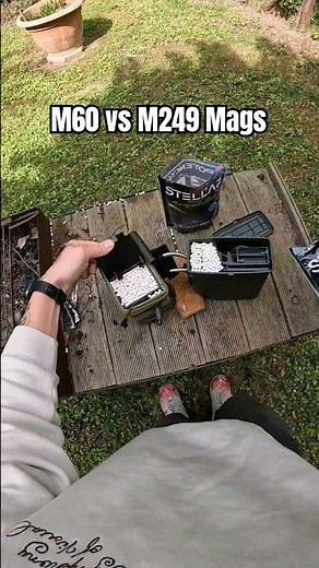 Airsoft M60 vs M249 Mags Charge 💨 #airsoft #asmr #satisfying