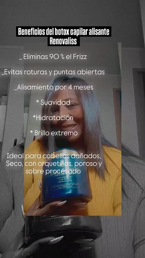 QUE ES EL BOTOX ALISANTE 👇 ✨Es UNA FÓRMULA INTELIGENTE que RELLENA , SEPARA Y SELLA LAS ZONAS DÉBILES, POROSAS y DAÑADAS DEL CABELLO. EXTREMA HIDRATACIÓN Y RESTRUCTURACIÓN PROFUNDA DESDE LA PRIMERA APLICACIÓN ✨ SI NO DESEAS UN ALISADO PERMANENTE PERO QUIERE ELIMINAR EL FRIZZ ✔️ LA RENOVALISS ES PARA TI👇 CABELLO LISO POR 4 MESES SIN FRIZZ HIDRATADO Y SUAVE RESULTADOS EN EL MOMENTO ☺️💗✨#botoxalisante | Yurimar ascanio nails Artist
