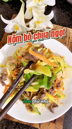 Cách làm nộm bò chua ngọt siêu ngon