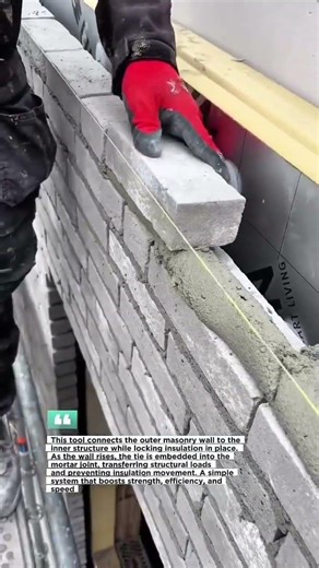 This Wall Tie Locks Insulation Perfectly #Construction #Masonry #Engineering