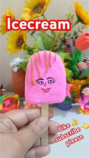 DIY clay ice-cream😋 I|Easy and simple clayart icecream||আইসক্রিম বানানো#shorts#diy #@multicreating