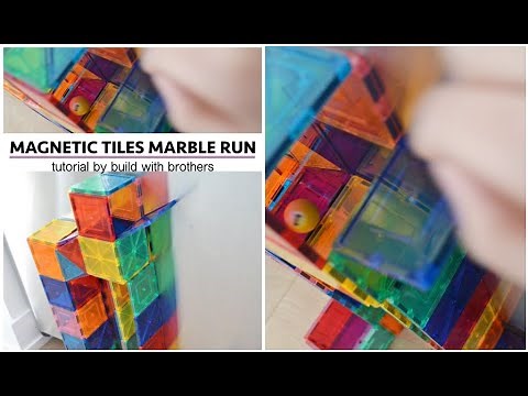Easy magnetic tiles marble run | Picasso tiles instructions | Magna tiles ideas for kids