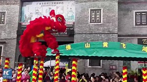 34K views · 1K reactions | Lion dancers jump back and forth on poles, showing stunning kungfu and acrobatic skills in south China's Guangdong Province. It's a highlight of the local Chinese New Year celebrations. | China Xinhua News | Facebook