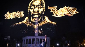 See George Floyd hologram light up Confederate monument