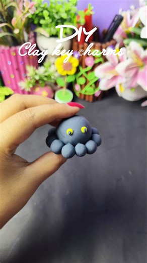 DIY Super clay keychain 🩷 #youtubeshorts #diy #shorts#craft #clayart #clay #keychain #craftideas
