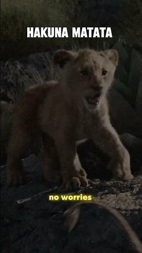 #hakunamatata : Simba and Timon's Classic Song in Live Action | #thelionking Scene 2019