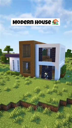 Modern House Minecraft Tutorial minecraftbuilding #minecr#minecraft #minecraftmemes | Traveler シ