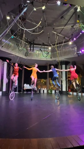 Circus Harmony on Instagram: "For #onewheelwednesday, we bring you excerpts from our onewheel wonders act from Misterioso! Come see how our well-balanced detectives solve the mystery of the missing cookie! Get your tickets at www.circusharmony.org for any Saturday or Sunday in February at @circusharmony in @citymuseum! . . . #circusharmony #citymuseum #onewheel #unicycle"