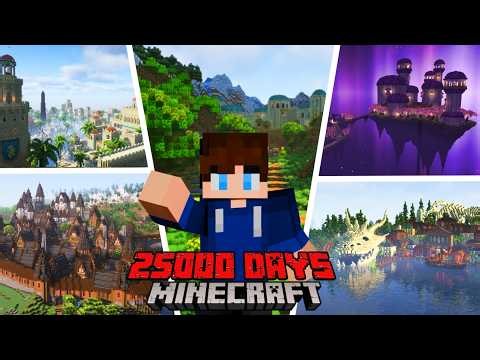 Touring my 25000 Day Minecraft Forever world