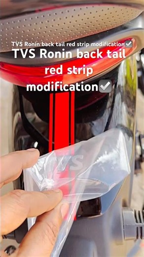 TVS Ronin back tail red strip modification☑️