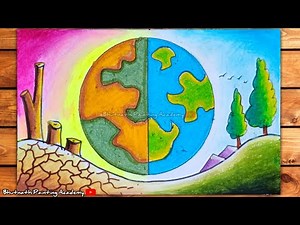 global warming drawing|| world Environment Day poster painting for competition