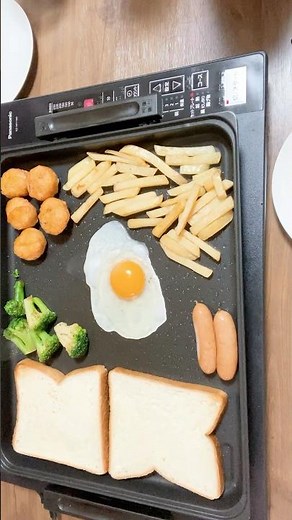 ホットプレートで簡単朝ごはん