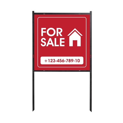 Real Estate Sign incl. 1 digital printed sign | 1-sided | Shop online now! | VKF Renzel UK