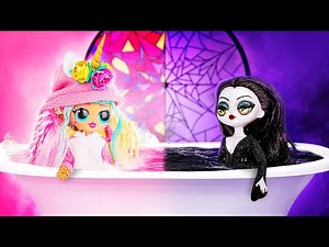 How To Make MORTICIA ADDAMS Doll? Easy DIY Makeover