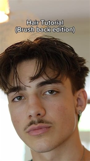 Elijah Forcier on Instagram: "Brush Back Hairstyle Tutorial✨ #hairstyle #haircut #hairtrends #hairtransformation #mensgrooming #haircare #menstyle"