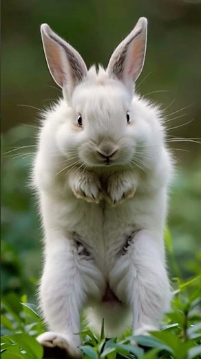 Big fat white bunny rabbit running Slow motion amazing video captured, Wildlife photography #bunny