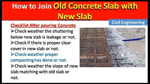 How to Join Old Concrete with New Slab?? | Civil Concept