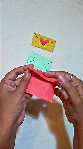 Easy Paper Heart Envelope Origami 💌🎨