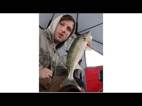 Devils Lake Ice Fishing Walleye