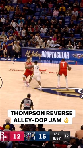 Alperen Sengun finds Amen Thompson for the REVERSE alley-oop jam! 😮‍💨 HOU-NOP • NBA League Pass Tap to Watch ➡️ https://www.nba.com/how-to-watch-game-redirect/0022500375?partnerRef=NBA&platform=Facebook&surface=Post | NBA