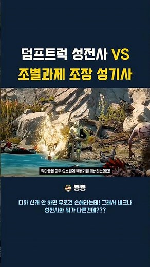 성전사 VS 성기사 뭐가 다른건데?