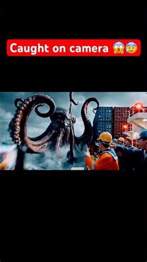 Real Kraken Attack Recorded? Cargo Ship Incident! 😱🐙 #shorts #caughtoncamara