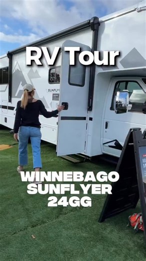 The Fit RV | James & Stef (and Mel! 😼) on Instagram: "We’ve got the exclusive on the brand new Winnebago Sunflyer series! Here’s a quick tour of the 24GG model; one of four different Sunflyer floorplans. Come check it out at the Florida RV Supershow! We’d love to know what you think! #sunflyer #gowhereyoufeel #rvtour #rvlife"