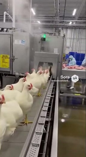 Realistic Meat Processing Factory | Live Poultry Conveyor & Steak Output Line