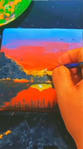 How to Paint a Sunset Step by Step #piano #music #electronicmusic #art #artscraft #edm #drawing