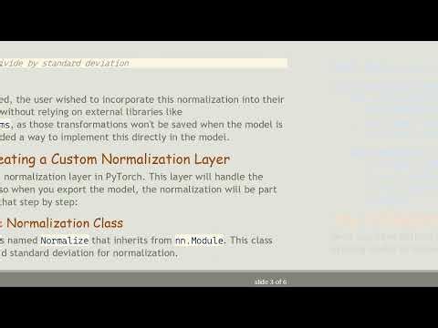 Adding Input Normalization in PyTorch