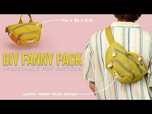 DIY Classic Fanny Pack Sewing Tutorial | Printable PDF Sewing Pattern