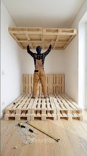 DIY Pallet Bed From Scrap Wood to Cozy Masterpiece #diybed #woodworking