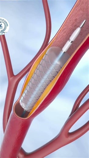 Coronary Angioplasty and Stent Insertion#animation #shorts #anatomy #science#asmr