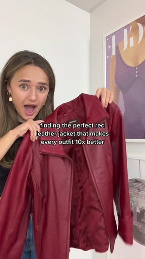 Stunning Red Leather Jackets at Melody Leather Boutique