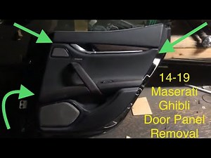 14-20 Maserati Ghibli Door Panel Removal How To Front/Rear
