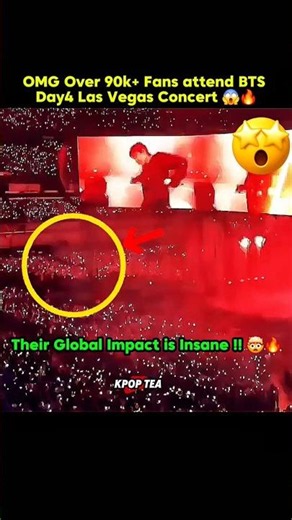 😱Over 90k+ Fans Attend BTS last day Vegas concert#bts#btsshorts#btsarmy#taehyung#jungkook#jimin#btsv
