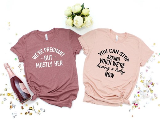 Baby Announcement Shirt, Pregnancy Shirt for Couple, Pregnant T-shirts, Mommy Daddy T-shirts, Funny Maternity Tee, Expecting Parents Shirts - Etsy