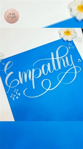 Empathy🌼#calligraphy #brushlettering #shorts #viral #viralvideo #viralshorts #shortsfeed #shortvideo