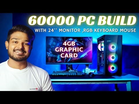 Full Setup Pc build under 60000 | Ryzen 5 5600G With 4GB Graphic Card | Pc build under 60000 Budget