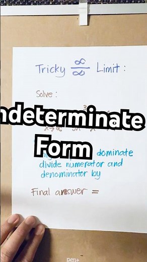 Solve infinity divided by infinity Limit Trick #calculus #math #education