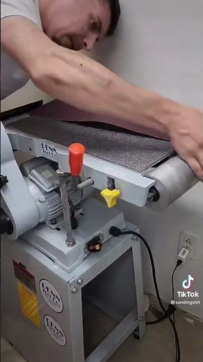 Changing A Belt On A Sander #precisiontools #woodworking #machinistlife
