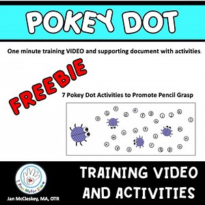 FREE Pokey Dot for Grasp TRAINING VIDEO and activities for pencil control