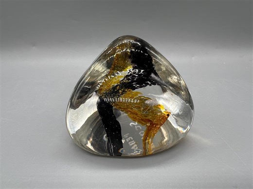 Vintage Black and Gold Caithness Scotland Pebble Glass Paperweight | Crystal Paper Weight | Caithness Paper Weight | Paperweight | 1688 - Etsy