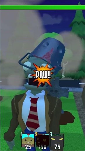 Plants vs. Zombies, but in 3D! Impossible difficulty! #shorts #shortsfeed 2