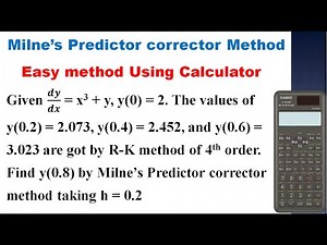 SNM | MA3251 | Milne’s Predictor corrector method | Easy method using calculator | Problem in Tamil