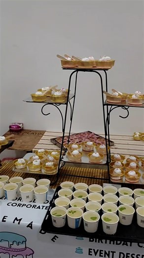 dessert counter setup for wedding and parties | home made cakes #party #wedding #cake #homebaker