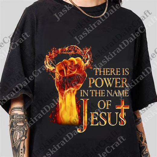 There is Power in the Name of Jesus Png, Christian Digital, Jesus Png, Church Png, Faith Tee, Bible Quotes, Christian Png - Etsy